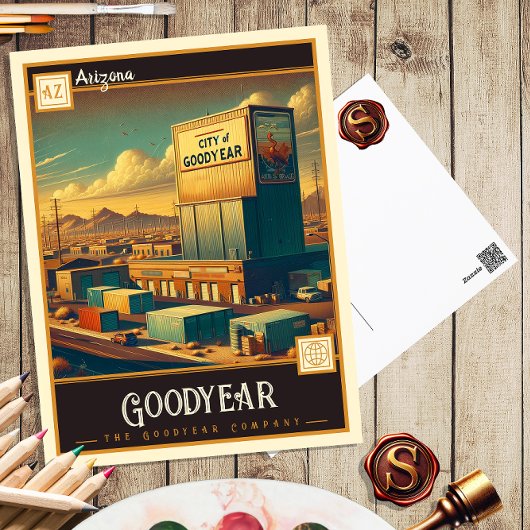 Goodyear, Arizona | Vintage Postkarte