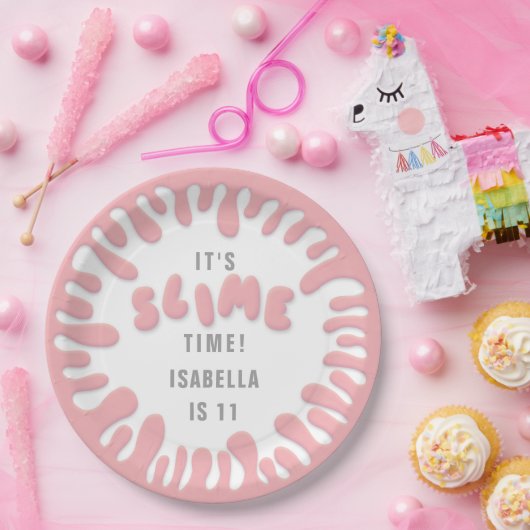 Gooey Rose Rosa Schleim Party Pappteller (Party)