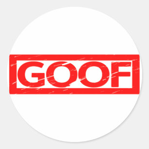 Goof Briefmarke Runder Aufkleber