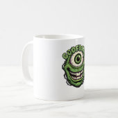 Goofball Monster Eye – Funny Creepy One-Eyed Carto Kaffeetasse (Vorderseite Links)