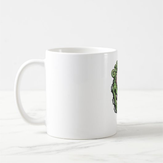 Goofball Monster Eye – Funny Creepy One-Eyed Carto Kaffeetasse (Links)
