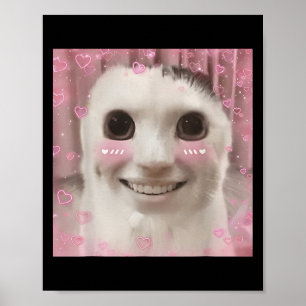 Goofy Ahh Cat Meme Dank verflucht Weirdcore Cringe Poster