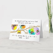 Goofy Birds and Match Birthday Card Karte (Vorderseite)