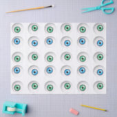 Goofy Blue und Green Eyeball Pattern Seidenpapier (Basteln)