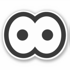 Goofy Cartoon Eyeball Vinyl Aufkleber