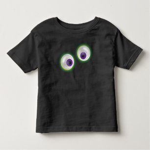 Goofy Cartoon Ghost Eyeballs Eyes Halloween Kleinkind T-shirt