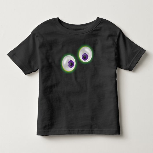 Goofy Cartoon Ghost Eyeballs Eyes Halloween Kleinkind T-shirt (Vorderseite)