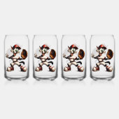 Goofy Cat Baseball Pitcher bricht auf Dosenglas (Hinten)