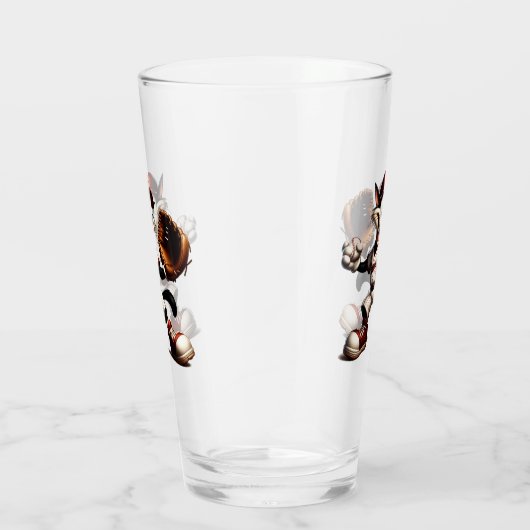Goofy Cat Baseball Pitcher bricht auf Glas (Rechts)