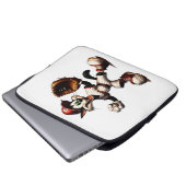 Goofy Cat Baseball Pitcher bricht auf Laptopschutzhülle (Vorne Knopf)