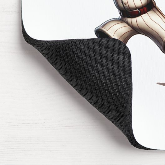 Goofy Cat Baseball Pitcher bricht auf Mousepad (Ecke)