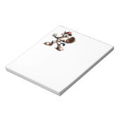 Goofy Cat Baseball Pitcher bricht auf Notizblock (Rotiert)