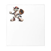 Goofy Cat Baseball Pitcher bricht auf Notizblock (Vorderseite)