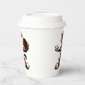 Goofy Cat Baseball Pitcher bricht auf Pappbecher (Links)