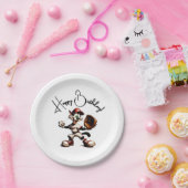 Goofy Cat Baseball Pitcher bricht auf Pappteller (Party)