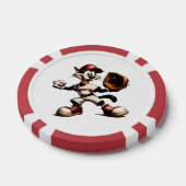 Goofy Cat Baseball Pitcher bricht auf Pokerchips (Einzeln)