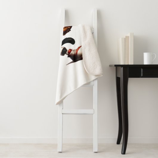 Goofy Cat Baseball Pitcher bricht auf Sherpadecke (Beispiel)