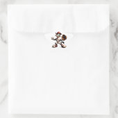 Goofy Cat Baseball Pitcher bricht auf Stern-Aufkleber (Tasche)