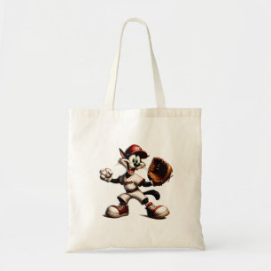 Goofy Cat Baseball Pitcher bricht auf Tragetasche