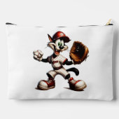 Goofy Cat Baseball Pitcher bricht auf Zubehörtasche (Rückseite)