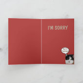 Goofy Cat "I'm Sorry" Karte (Innenseite)