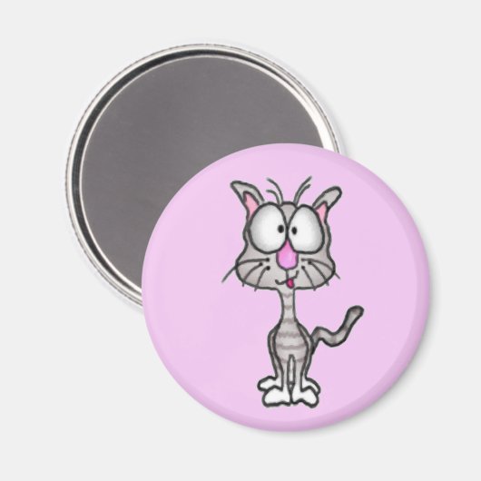 Goofy Cat Magnet (Vorderseite/Rückseite)