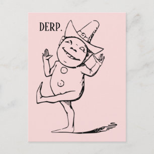 Goofy Derp Postcard Postkarte