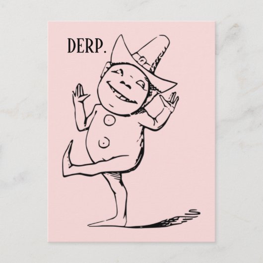 Goofy Derp Postcard Postkarte (Vorderseite)