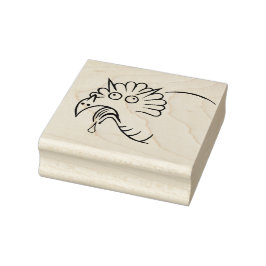 Goofy Dinosaur Triceratops Wood Art Briefmarke Gummistempel