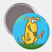 Goofy Dog Magnet (Vorderseite/Rückseite)