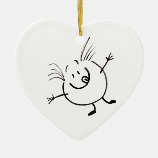Goofy Doodle Typ Herz Ornament (Vorne)