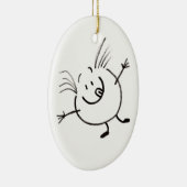 Goofy Doodle Typ Oval Ornament (Rechts)