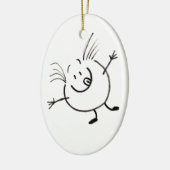 Goofy Doodle Typ Oval Ornament (Links)