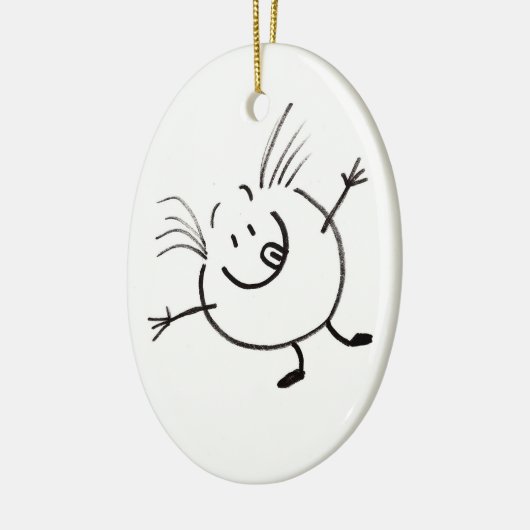 Goofy Doodle Typ Oval Ornament (Links)