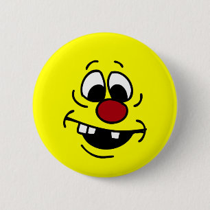Goofy Face Grumpey Button