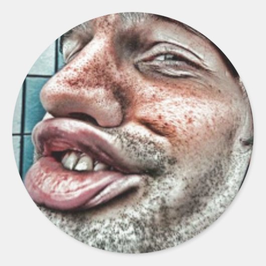 Goofy Faces and Scrapbooking?HaHa Runder Aufkleber (Vorderseite)