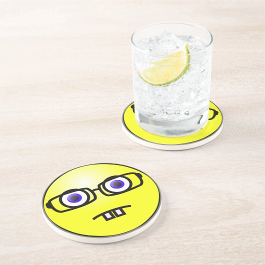 Goofy Geek Face Untersetzer (Seite)