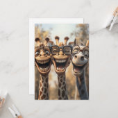 Goofy Giraffen in Brillen Karte (Vorderseite/Rückseite Beispiel)