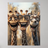 Goofy Giraffen in Brillen Poster (Vorne)