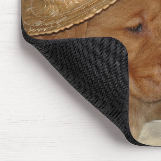 Goofy Golden Retriever Welpen Mousepad (Ecke)