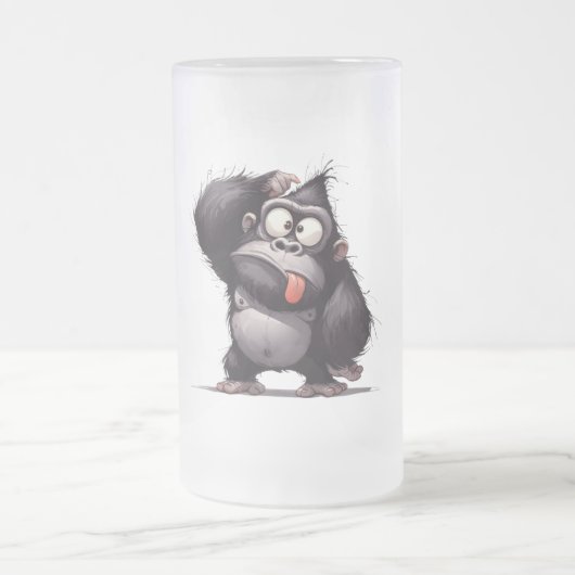 Goofy Gorilla Explorer-Tasse Mattglas Bierglas (Mittel)