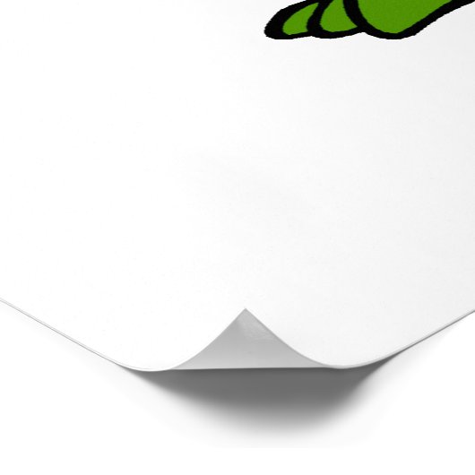 Goofy Green Dragon Poster (Ecke)