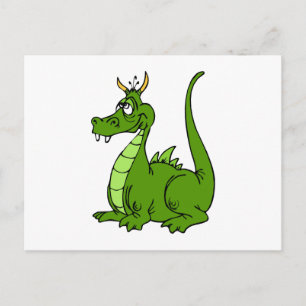 Goofy Green Dragon Postkarte