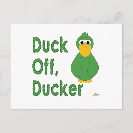 Goofy Green Duck Off, Ducker Postkarte (Vorderseite)