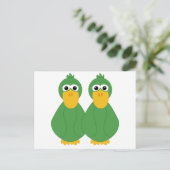Goofy Green Ducks Postkarte (Stehend Vorderseite)
