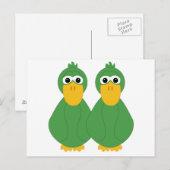 Goofy Green Ducks Postkarte (Vorne/Hinten)