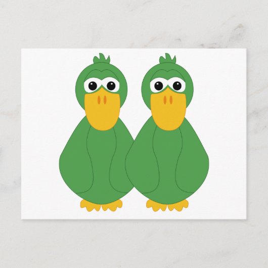 Goofy Green Ducks Postkarte (Vorderseite)