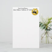 Goofy Happy Face mit Mustache Briefpapier (Stehend Vorderseite)