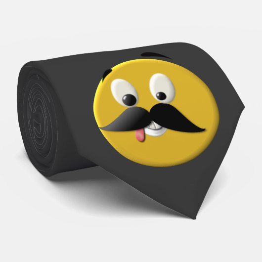 Goofy Happy Face mit Mustache Krawatte (Gerollt)