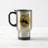 Goofy Happy Face mit Mustache Reisebecher (Links)